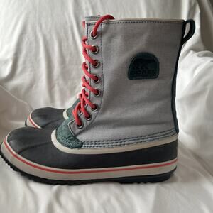 Women’s Sorel Premium CVS NL1717-938 Stone Blue Waterproof Boots Size 10.5 US